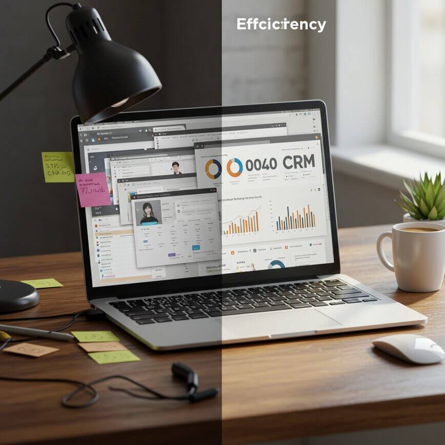 To illustrate the concept of 'software chaos' and inefficiency versus the streamlined alternative of a single dashboard, as described in the 'Hidden Costs' section.