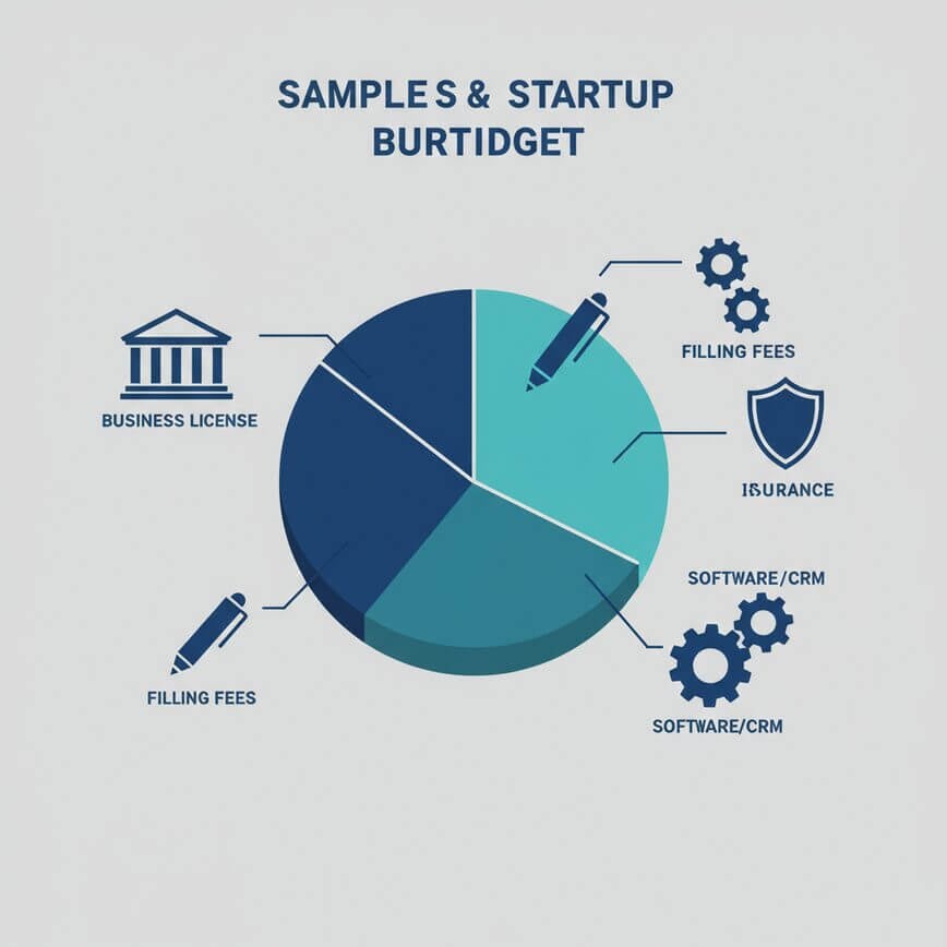 To provide a clean, visual breakdown of a sample startup budget, reinforcing the table in the article.